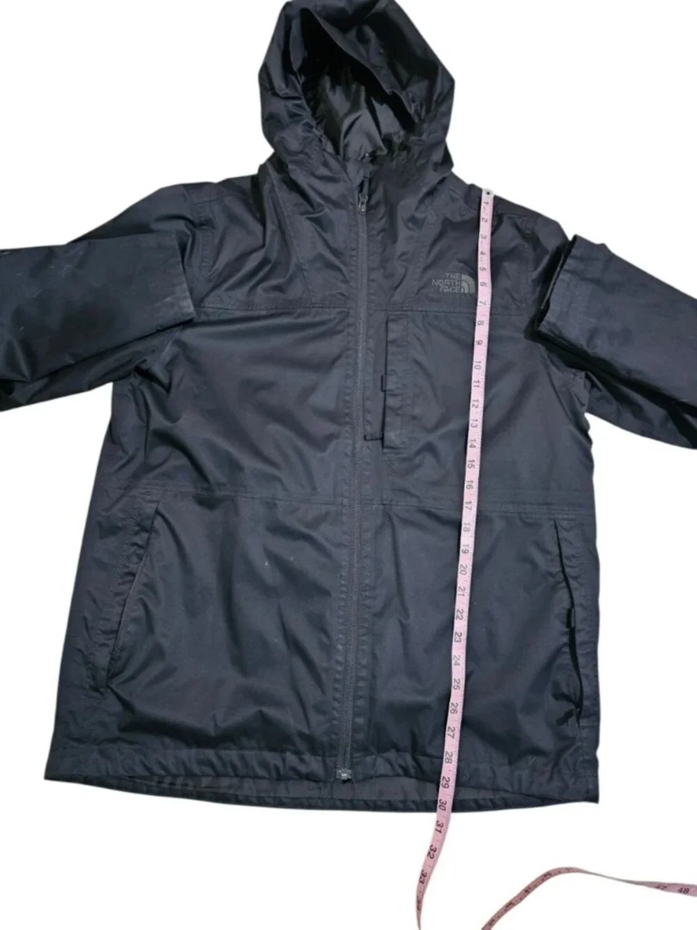 The North Face Mens Large Jacket Black Polyester Solid 3-in-1 Iconic Gorpcore